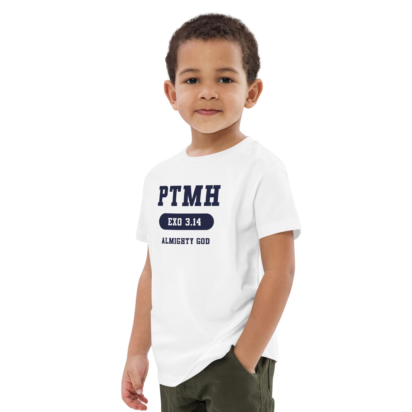 Praise the most High Athletic Organic Cotton Kids T-Shirt