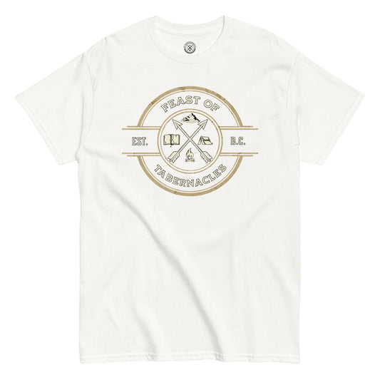 Saints and Crowns presents Men's "Feast of Tabernacles" White Classic Tee