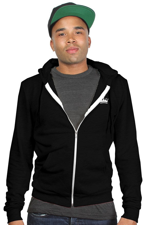 Saints and Crowns Black Zipper Hoodie (Crown Collection)