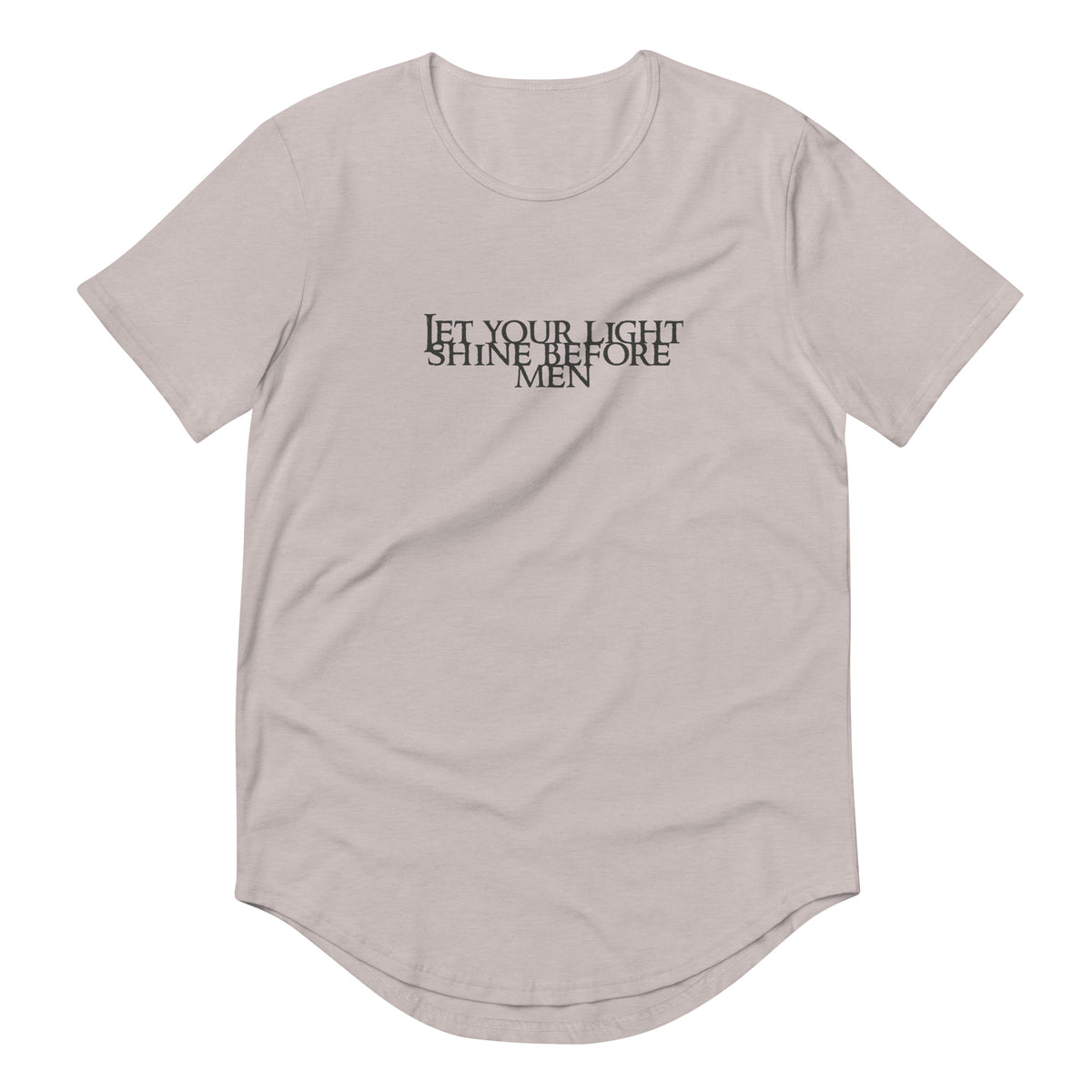 Let Your Light Shine Before Men Men's Curved Hem T-Shirt