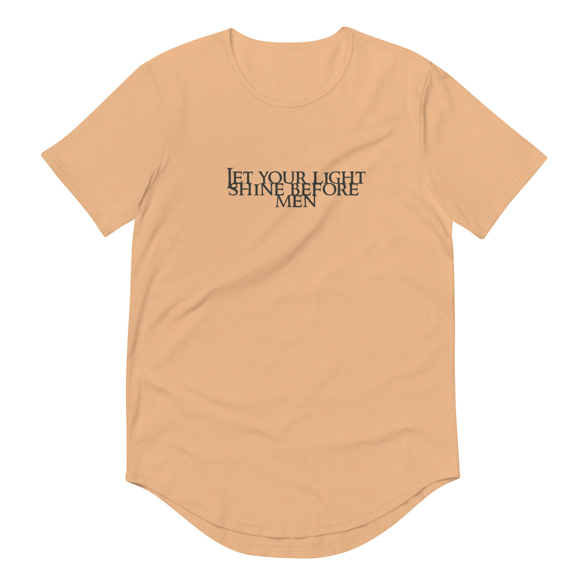 Let Your Light Shine Before Men Men's Curved Hem T-Shirt