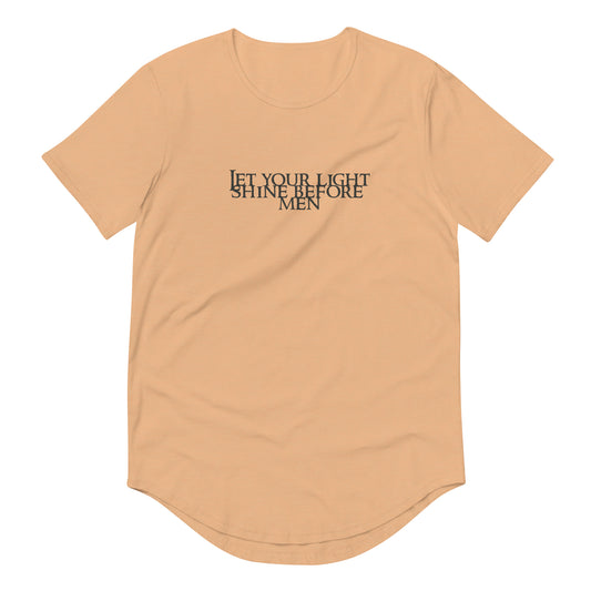 Let Your Light Shine Before Men Men's Curved Hem T-Shirt