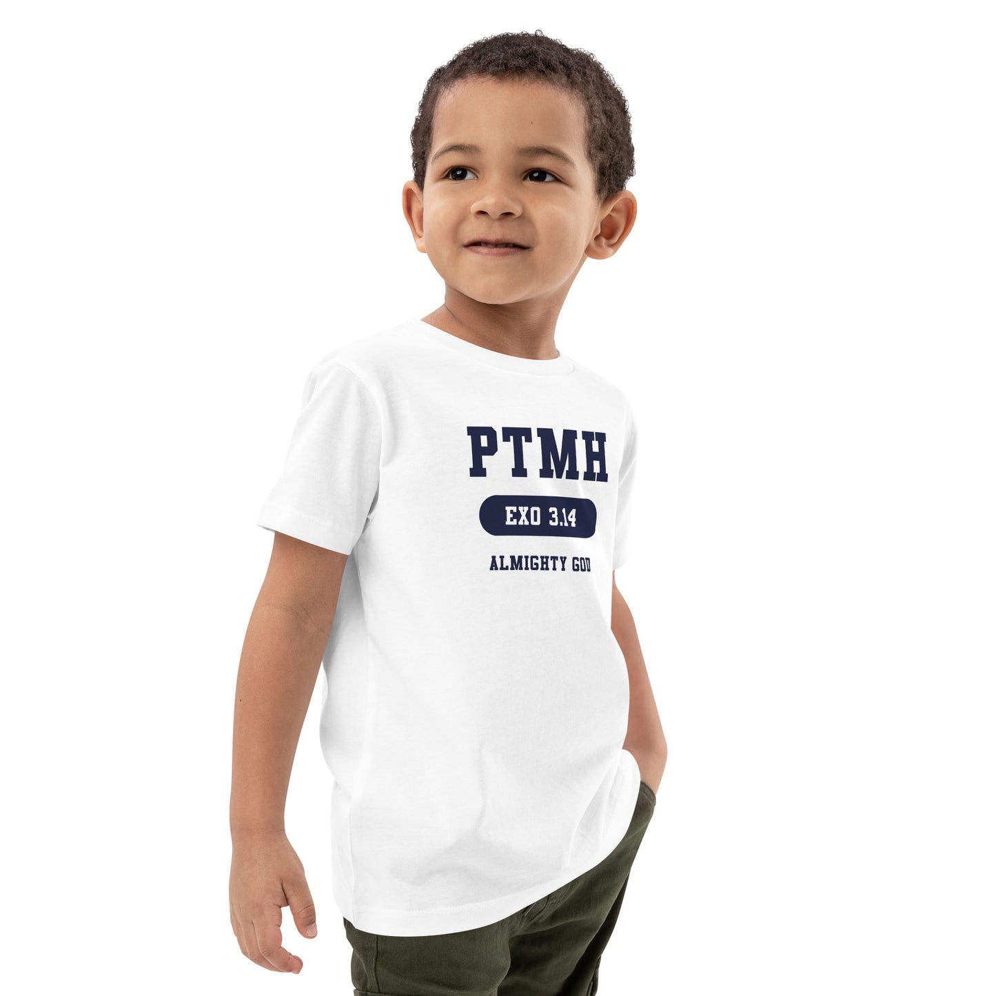 Praise the most High Athletic Organic Cotton Kids T-Shirt