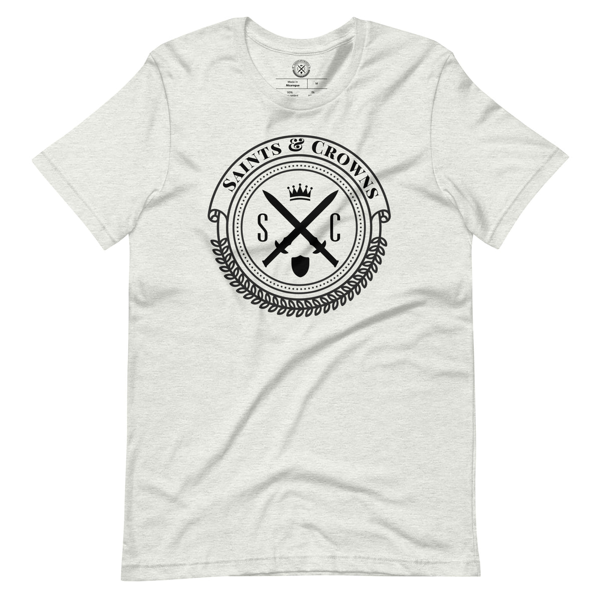 Saints and Crowns Official Logo Unisex T-Shirt (Black Logo)