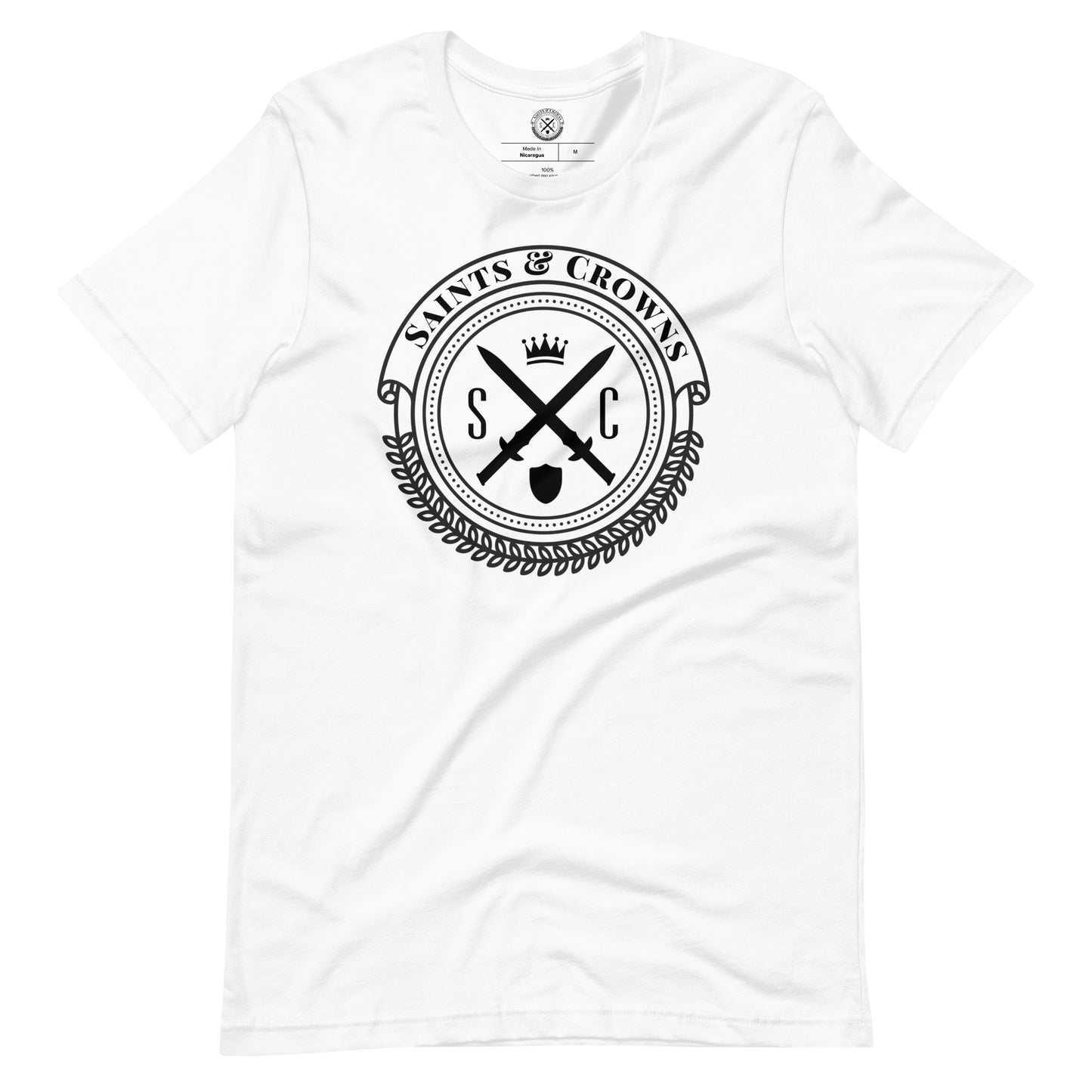 Saints and Crowns Official Logo Unisex T-Shirt (Black Logo)