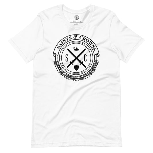 Saints and Crowns Official Logo Unisex T-Shirt (Black Logo)