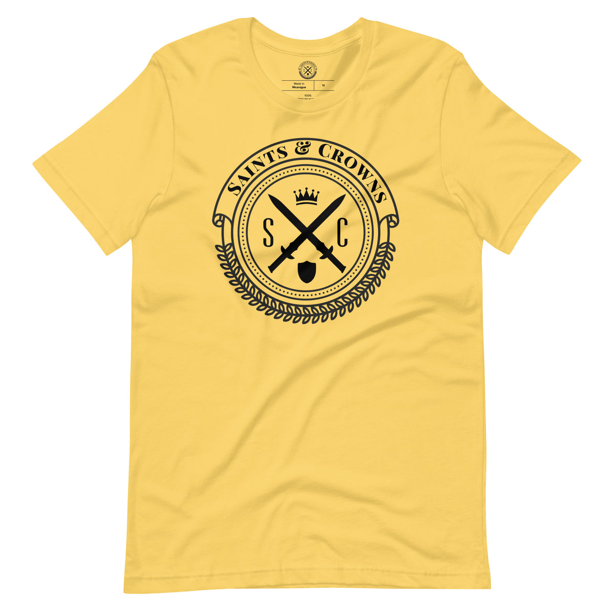 Saints and Crowns Official Logo Unisex T-Shirt (Black Logo)